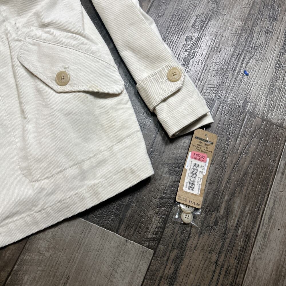 $179 Ralph Lauren Womens Tundra - Fashio Peak Cream Corduroy Jacket XL - Picture 2 of 8